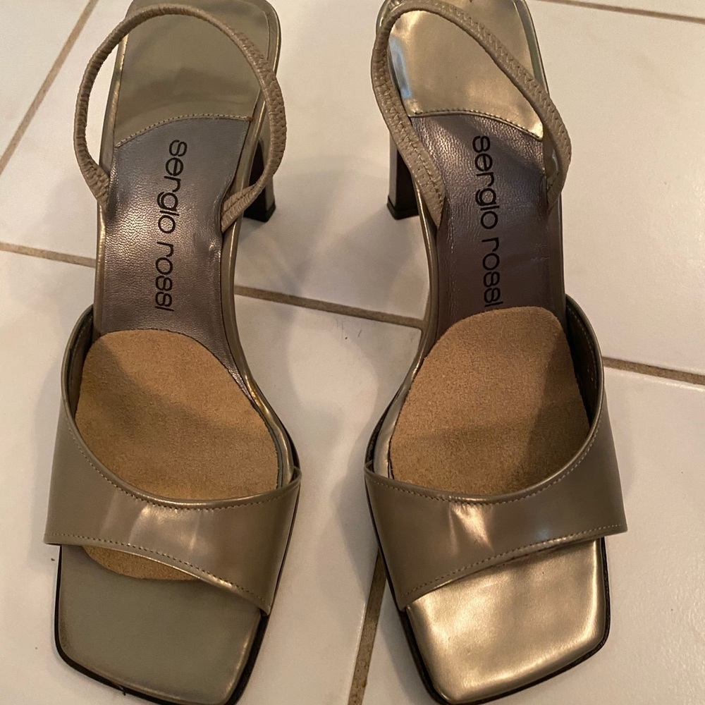 Sergio Rossi Square Toe Sandals